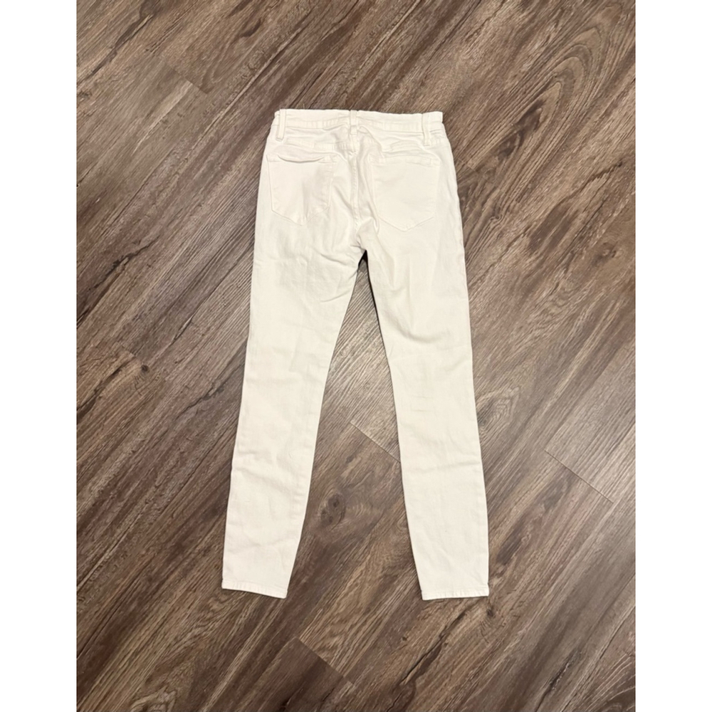 FRAME Women’s Le Skinny de Jeanne Crop Jeans Size 28 White - Picture 3 of 10